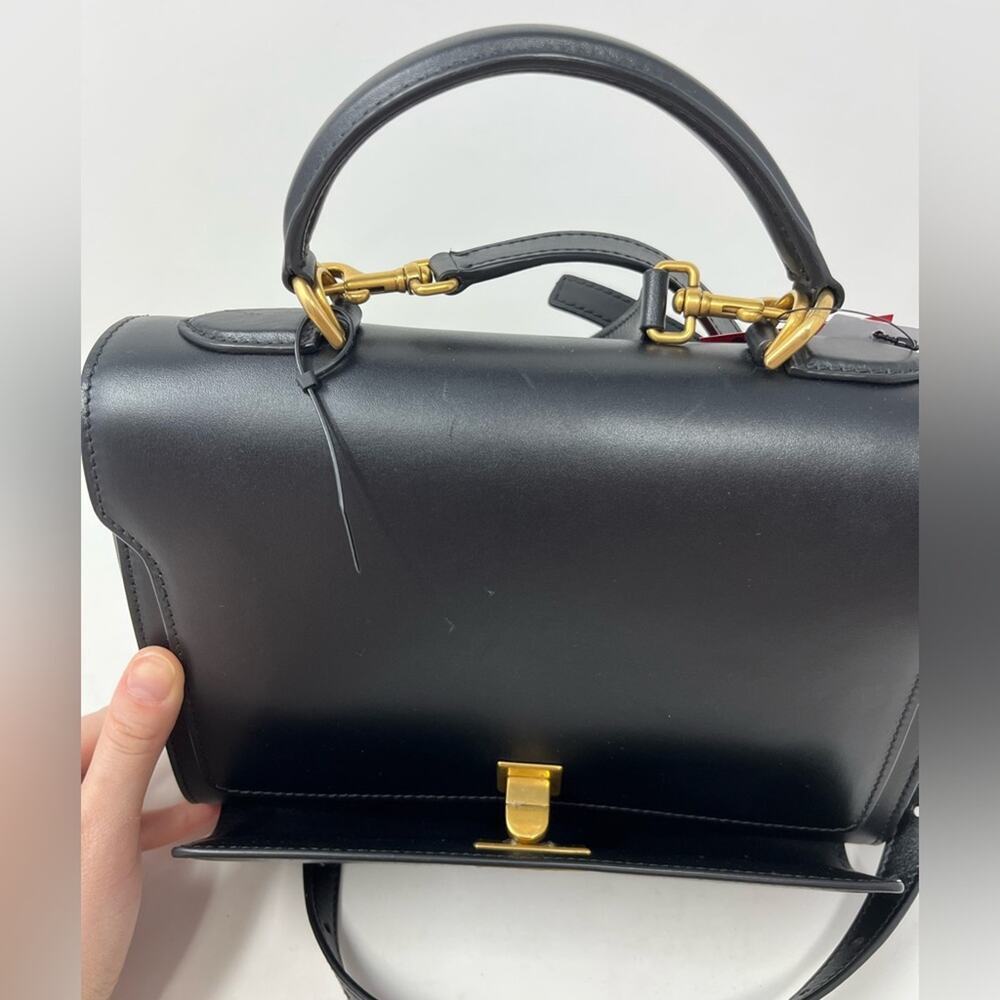 Balenciaga Small Money Bag Top Handle and Adjustable Crossbody Black Leather - Picture 4 of 11